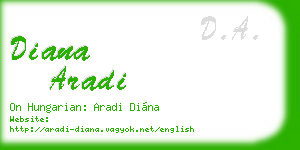 diana aradi business card